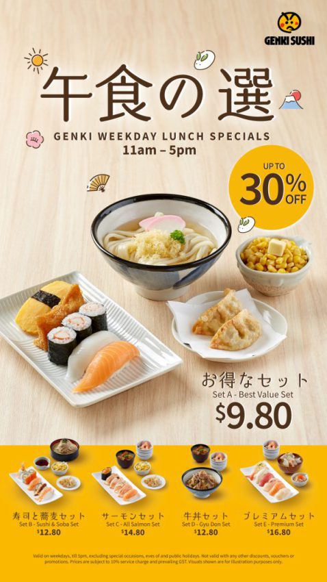 Genki Sushi Lunch Set – Genki Sushi Singapore
